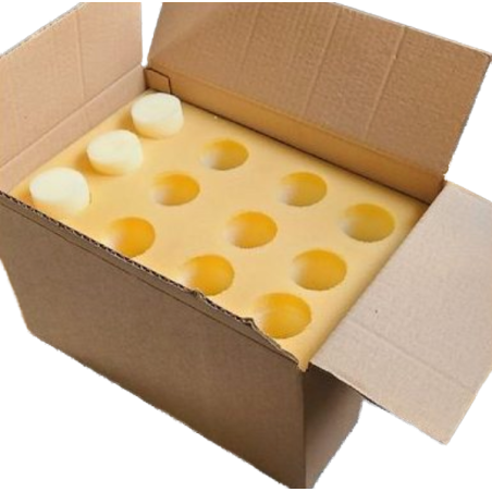 Emballage mousse pour 6 à 12 oeufs